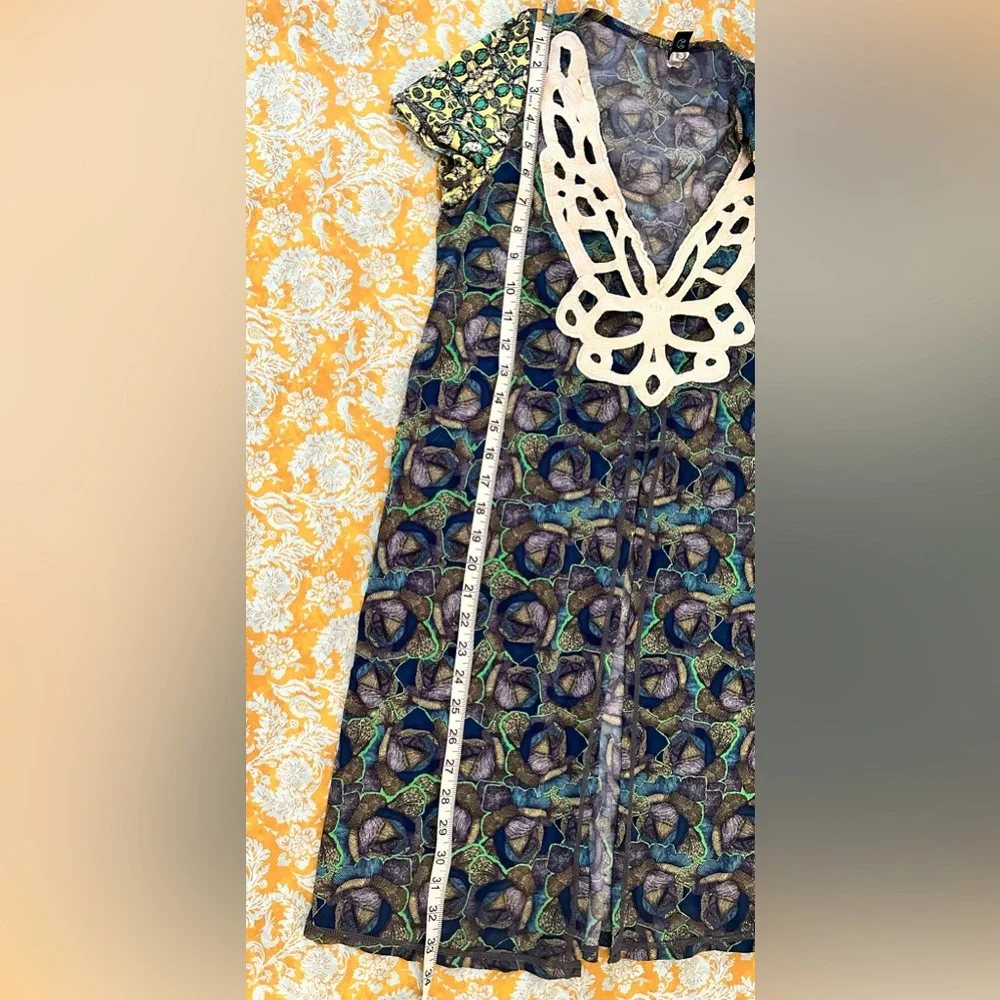 Anthropologie Maaji Flowery Rider Butterfly Floral Coverup